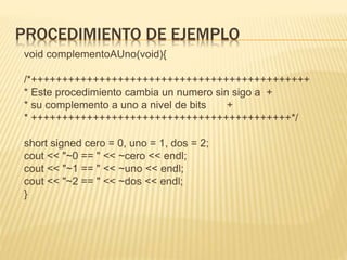 Manejo de bits -operadores de bits C++ | PPTX