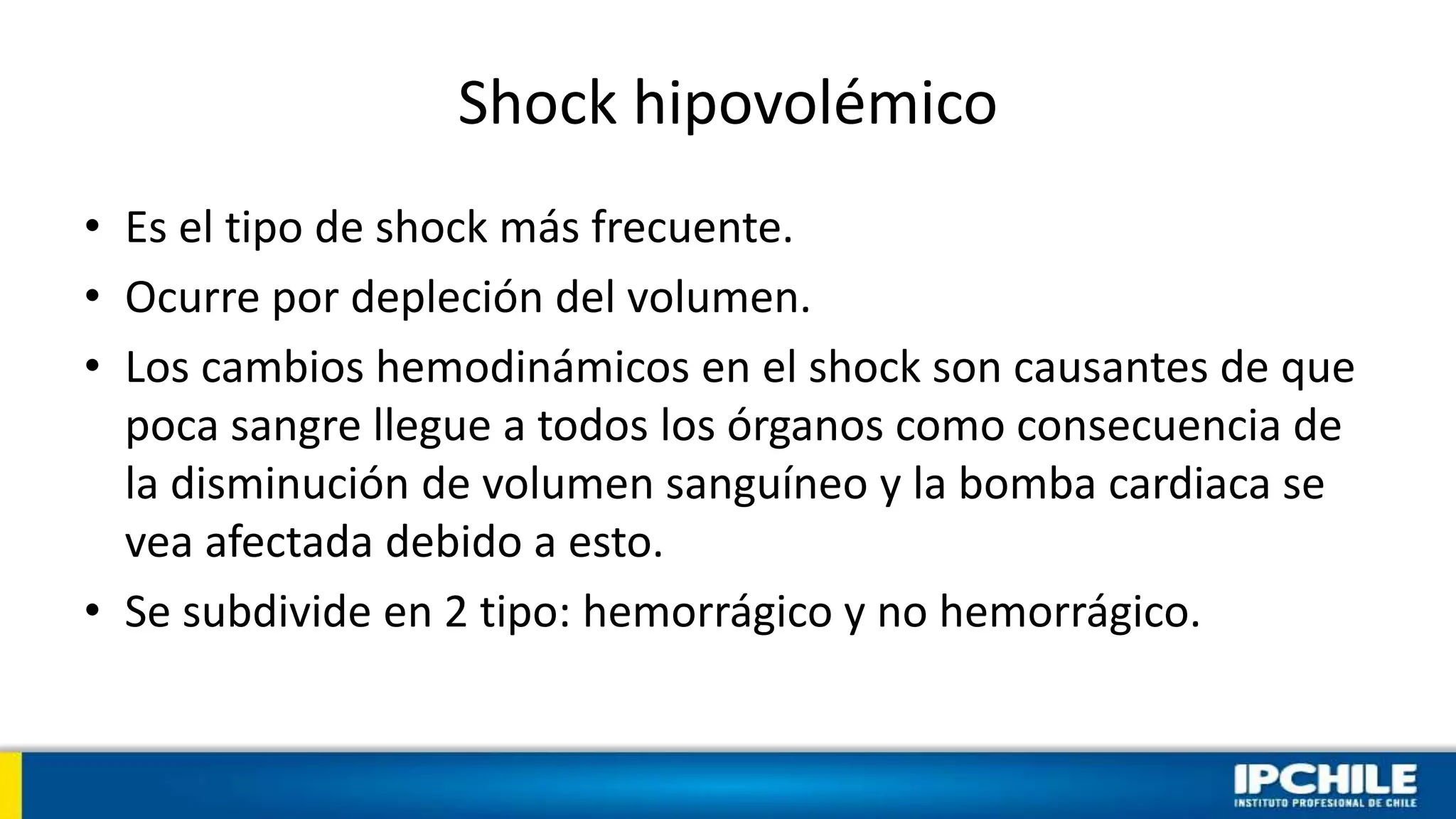 Manejo de circulacion y shock hipovolemico | PPTX