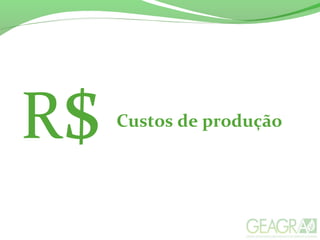 Custos de produção
R$
 