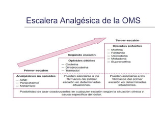 Escalera Analgésica de la OMS
 