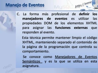 Manejo de eventos | PPTX