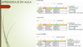 APRENDIZAJE EN AULA
 