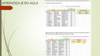 APRENDIZAJE EN AULA
 