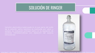 Solucioh Ringer Manejo de fluidos endovenosos pptx | PPTX