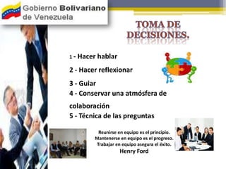 Los conflictos se resuelven por  confrontación productiva.