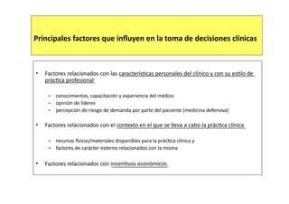 Razonamiento Clínico y Manejo de la Incertidumbre en la Práctica Médica ...