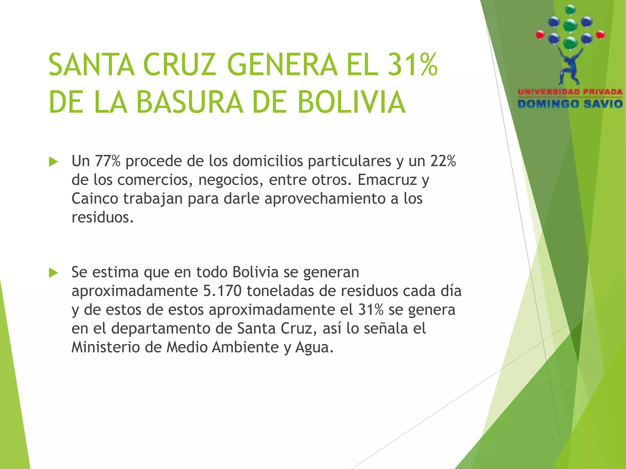 Manejo de la basura en Santa Cruz | PPTX