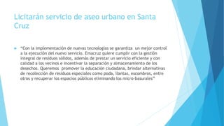 Manejo de la basura en santa cruz | PPTX