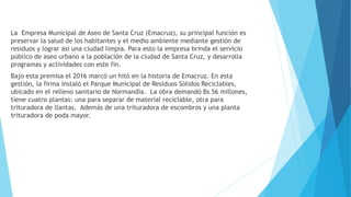 Manejo de la basura en santa cruz | PPTX