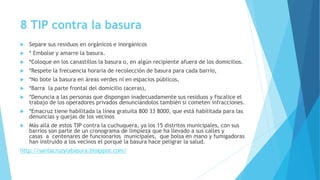 Manejo de la basura en santa cruz | PPTX