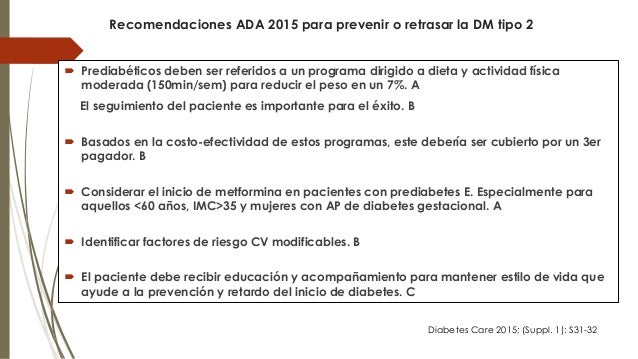 Manejo de la prediabetes Manejo de la prediabetes