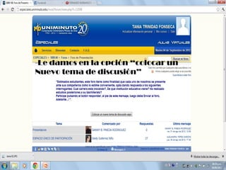 -Le damos en la opción “colocar un
Nuevo tema de discusión”
 