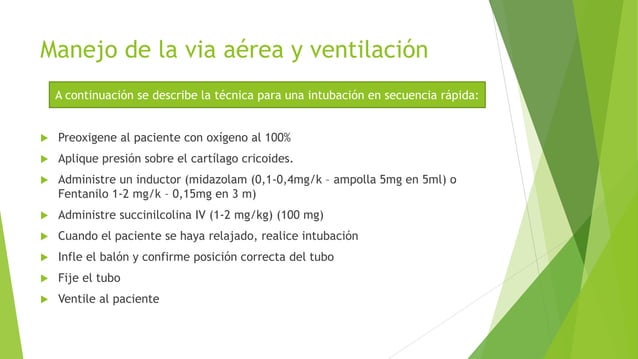 Manejo de la vía aerea y ventilación ATLS
