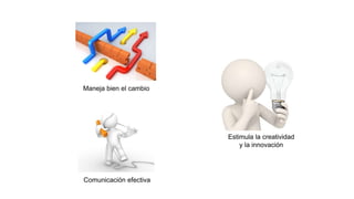 Maneja bien el cambio
Comunicación efectiva
Estimula la creatividad
y la innovación
 