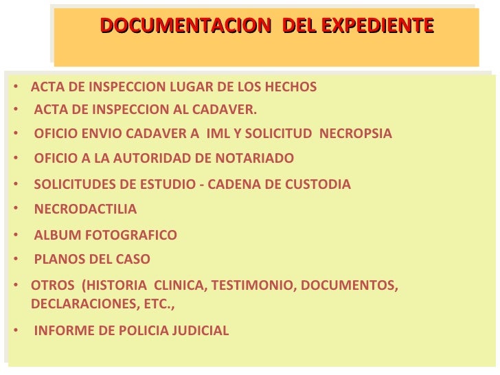 Manejo del lugar de los hechos
