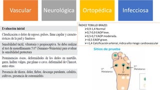 Vascular Neurológica Ortopédica Infecciosa
ÍNDICE TOBILLO BRAZO:
0,9-1,4 Normal
0,7-0,9 EAOP leve.
0,5-0,7 EAOP moderada.
<0,5 EAOP grave.
>1,4 Calcificación arterial,indica alto riesgo cardiovascular
 