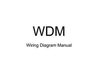 WDM
Wiring Diagram Manual
 