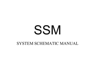 SSM
SYSTEM SCHEMATIC MANUAL
 