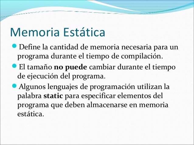 Manejo de memoria
