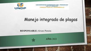Manejo integrado de plagas
RESPONSABLE: Alvaro Pereira
AÑO: 2022
 