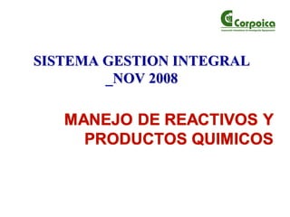 SISTEMA GESTION INTEGRAL 
_NOV 2008_2008  