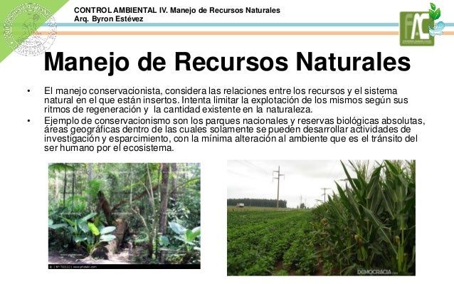 Manejo de recursos naturales