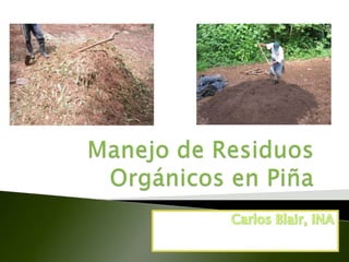Manejo de residuos orgánicos en piña | PPTX