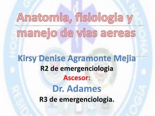 Kirsy Denise Agramonte Mejia
R2 de emergenciologia
Ascesor:
Dr. Adames
R3 de emergenciologia.
 