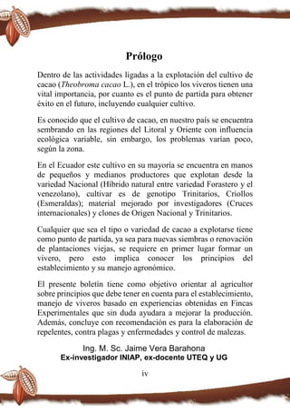 Manejo de vivero de cacao boletin 2 PDF