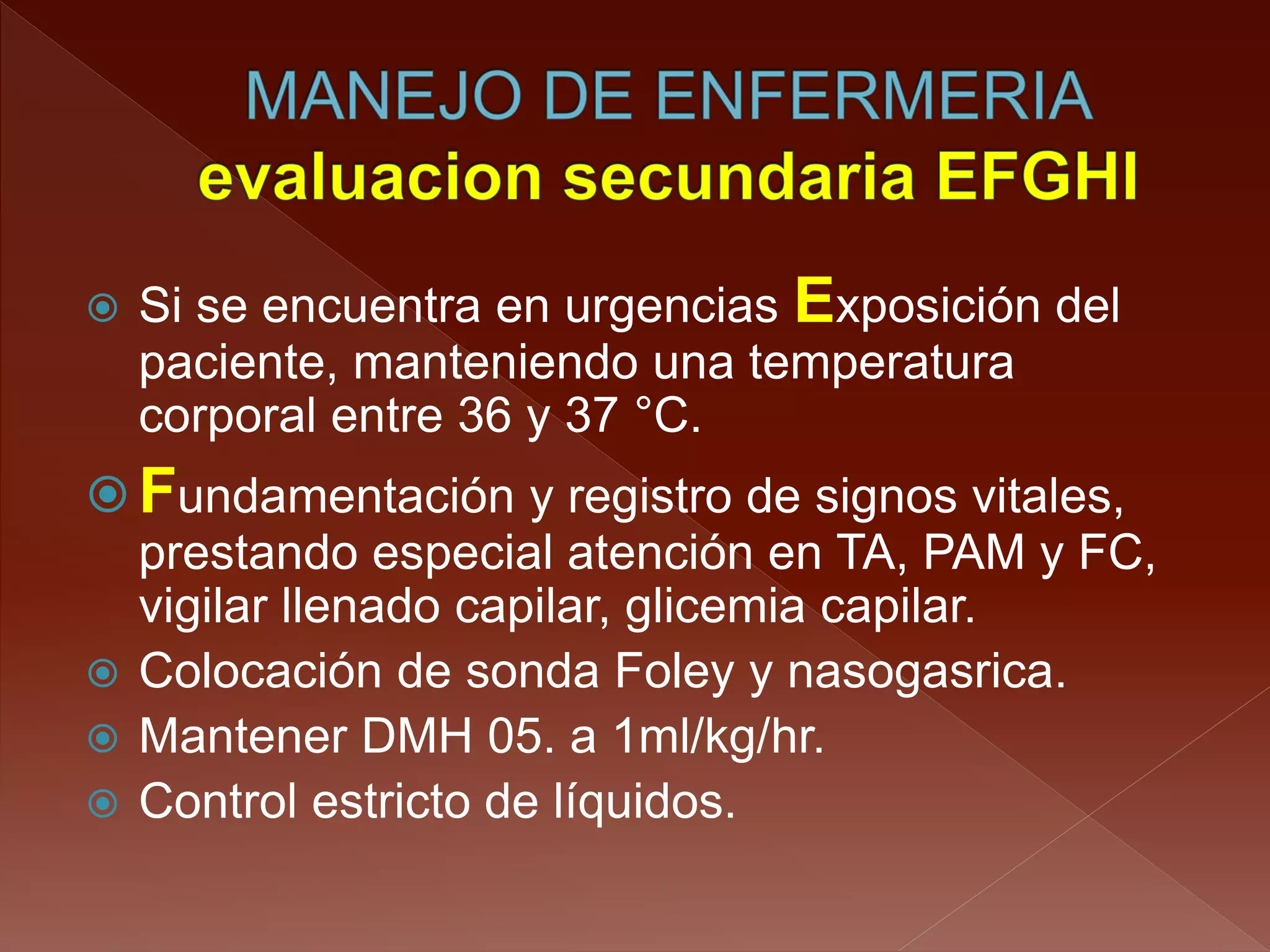Manejo enfermero del paciente con shock hipovolemico | PPTX