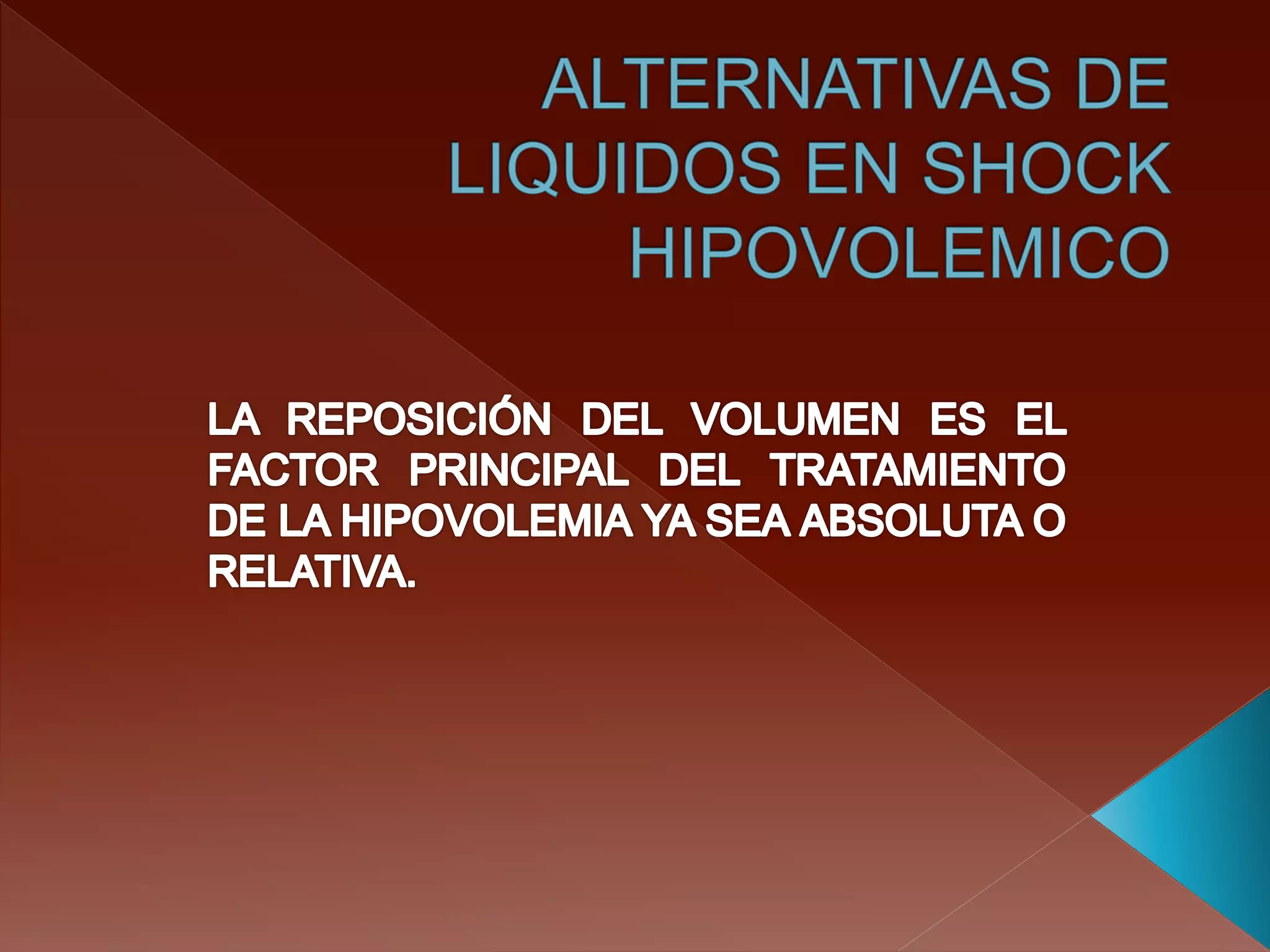 Manejo enfermero del paciente con shock hipovolemico | PPTX