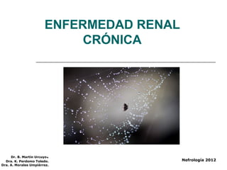 ENFERMEDAD RENAL
                            CRÓNICA




                        .
     Dr. B. Martín Urcuyo
  Dra. K. Perdomo Toledo.                 Nefrología 2012
Dra. A. Morales Umpiérrez.
 