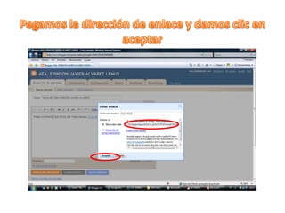 Pegamos la dirección de enlace y damos clic enaceptar