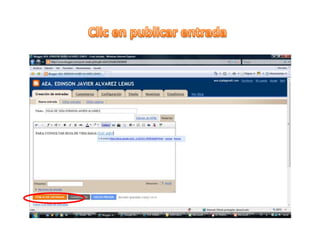 Clic en publicar entrada