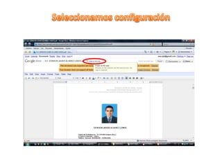 Seleccionamos configuración