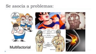 Se asocia a problemas:
Multifactorial
 