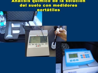 Análisis químico de la solución
   del suelo con medidores
           portátiles
 