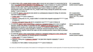 Hani Jneid, et al. ACCF/AHA Focused Update of the Guideline for the Management of Patients With Unstable Angina/Non–ST-Elevation Myocardial InfarctionAugust 14, 2012
 