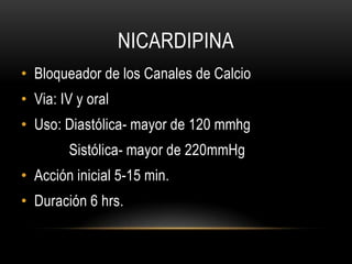 FarmacoterapiaAgenteIdeal:AcciónrápidaPredecibleMetabolismorápidoSeguroBaratoConveniente
