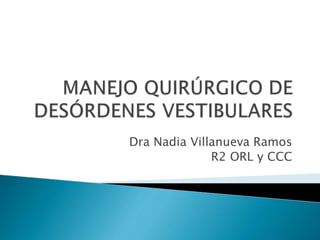 Dra Nadia Villanueva Ramos
R2 ORL y CCC
 