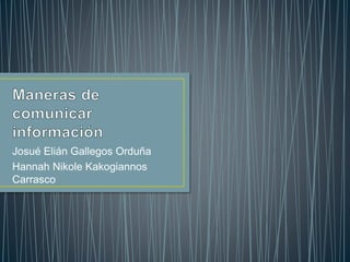 Josué Elián Gallegos Orduña
Hannah Nikole Kakogiannos
Carrasco
 