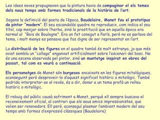 Les idees noves propugnaven que la pintura havia de  compaginar el els temes dels nous temps amb formes tradicionals de la...