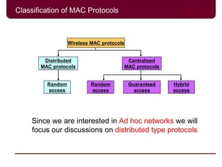 Mac Protocol Classification Introduction to Mobile Ad hoc Networks | PPTX