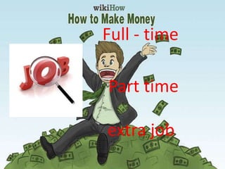 Full - time
Part time
extra job
 