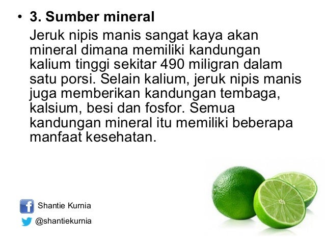 Manfaat Jeruk Nipis Untuk Kesehatan
