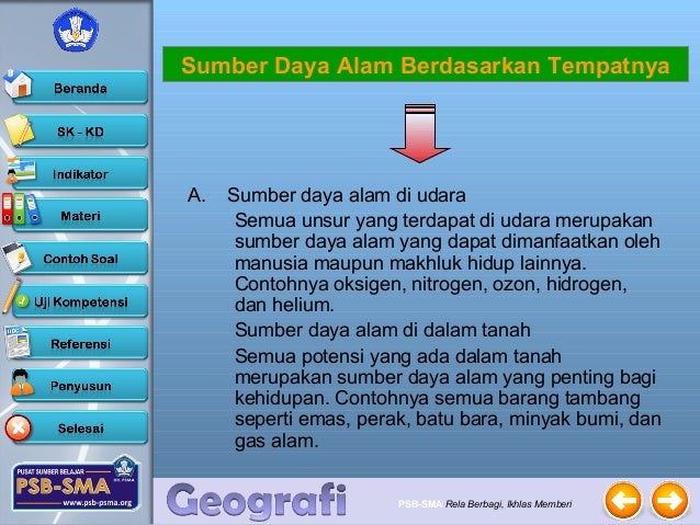 Sebutkan 3 Sumber Daya Yang Selalu Tersedia Di Alam Sebutkan Itu