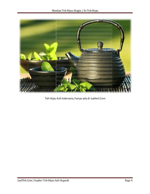 Manfaat teh hijau dingin untuk kesehatan