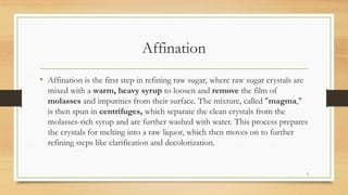 Manfacturing of White Sugar by Aneeq Javed | PPTX