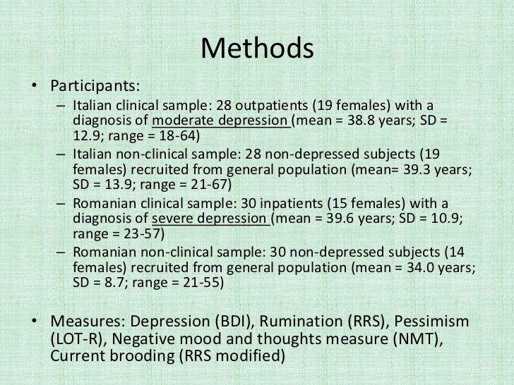 negative memory bias in depressed and healthy participants There is ample research demonstrating that biases in cognitive processes, such as a negative interpretation bias, rumination, and overgeneral autobiographical memory, are potential vulnerability factors for depression. negative memory bias in depressed and healthy participants There is ample research demonstrating that biases in cognitive processes, such as a negative interpretation bias, rumination, and overgeneral autobiographical memory, are potential vulnerability factors for depression.