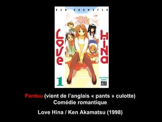 Pantsu (vient de l’anglais « pants » culotte)
Comédie romantique
Love Hina / Ken Akamatsu (1998)
 